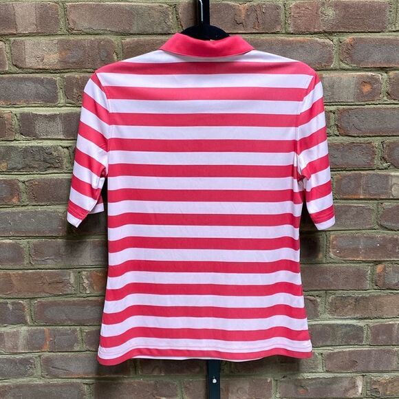 PGA Tour Pink Stripe Polo Shirt Size Medium NWOT - Picture 2 of 5